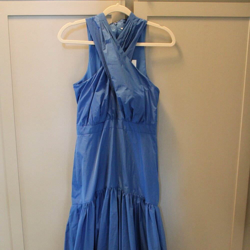 Veronica Beard NWOT Radley Asymmetric Maxi Dress Blue